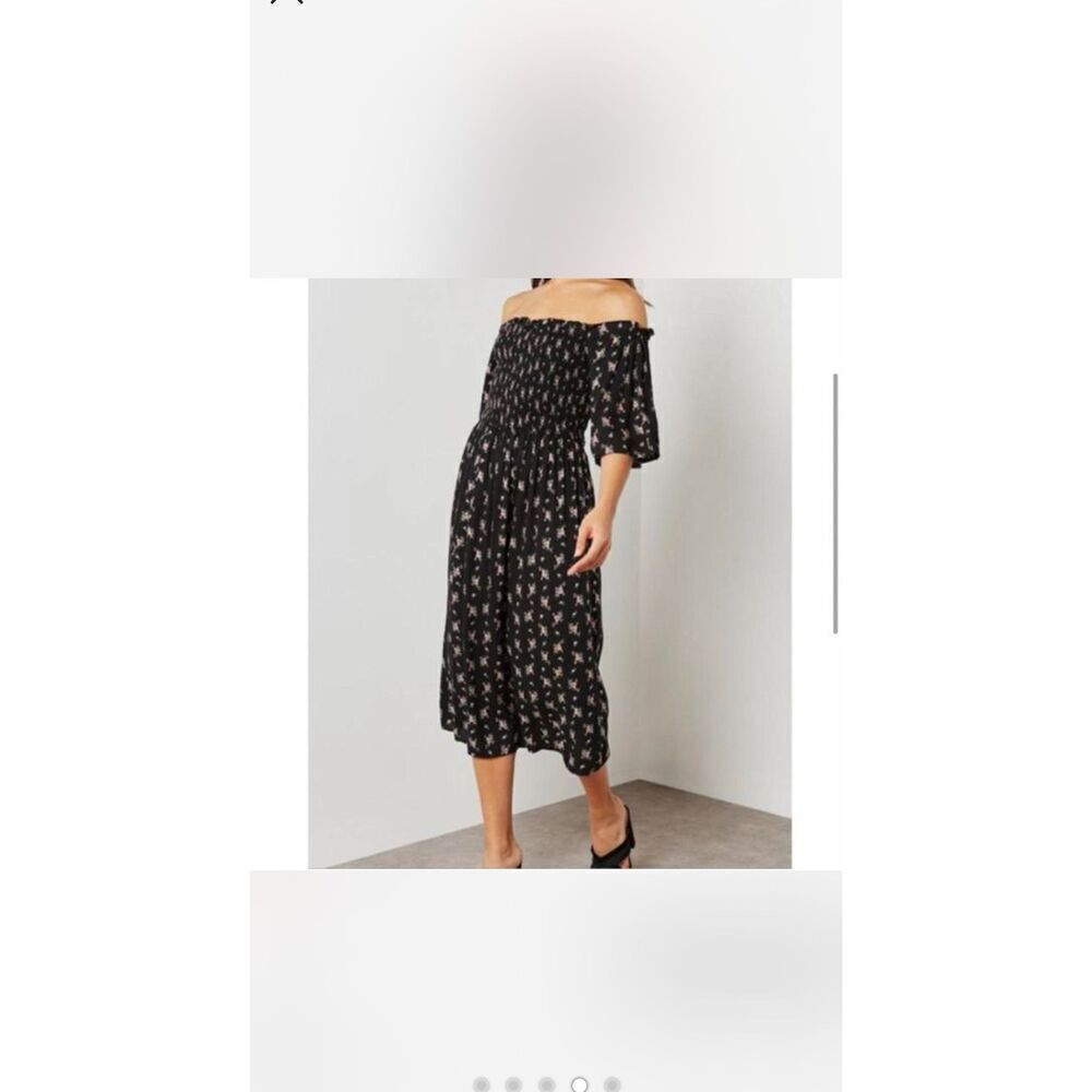 Topshop pretty boho bardot off the shoulder cotton Women’s dress size O